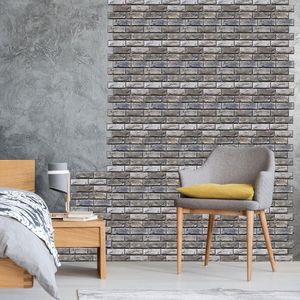 10 Pezzi Pannello Murale 3D Effetto Mattoni Adesivo Piastrelle Irregolari per Camera da Letto Bagno Cucina 30 x 30 cm Decorazione Murale - Product Image 3