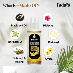 Huile capillaire à base de Bhringraj et de graines noires pour contrôler la chute des cheveux et réparer les cassures, huile capillaire nourrissante à base de plantes naturelles - Product Image 3