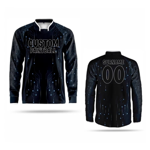 Camiseta de Fútbol Personalizada para Hombre, Manga Larga, Cuello Alto, Absorbe la Humedad, Transpirable, Poliéster 120g, Corte Regular, para Todas las Temporadas - Product Image 2