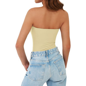Custom Color Women's Tube Top Moisture Wicking Everyday Outdoor Wear Top 100% Polyester Blend <b>Material</b> Women's Tube Top - Product Image 2