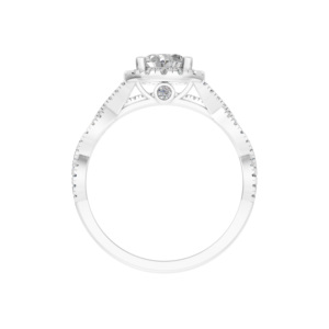 Bague en argent 925 avec diamant de laboratoire 1,98 carat, forme poire/ronde, plaqué rhodium, certifiée IGI, pour mariage féminin, RJC ODM OEM, éthique, haute joaillerie - Product Image 3