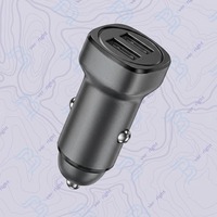 Adaptateur de chargeur de voiture double USB C en alliage d'aluminium usiné CNC OEM personnalisé pour allume-cigare automobile 30W