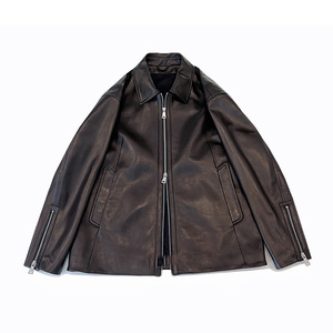 Blouson bomber printemps-automne, tendance mode moto, streetwear, blouson en cuir PU, coupe slim homme - Product Image 3