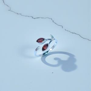 Handmade <b>Garnet</b> Cut <b>Ring</b> Light Weight Faceted Gemstone Adjustable 925 <b>Silver</b> <b>Rings</b> Wholesale Price <b>Silver</b> Jewelry - Product Image 2