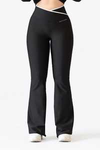 Leggings évasés taille haute respirants et sans coutures pour femme One Ten Apparel – Pantalon de sport unicolore avec effet ventre plat - Product Image 6