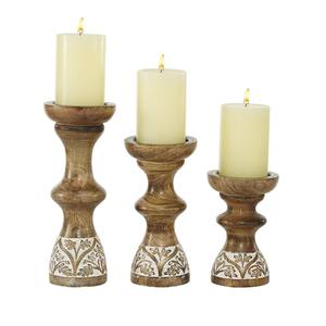 Candelabro de Madera Rústico Hecho a Mano, Decoración Minimalista Moderna para el Hogar, Centro de Mesa para Bodas - Product Image 5