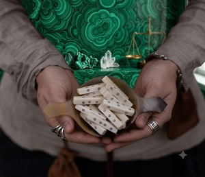 Bâtons de divination en os naturel sculptés, couleur ivoire, style viking, pour jeu de divination, rituels, cadeaux et fêtes - Product Image 2