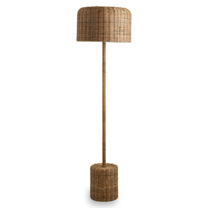 Natural cane rattan <b>standing</b> lamp competitive price light accessories large sized floor lamps - Product Image 1