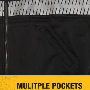 Sweat à capuche de sécurité routière haute visibilité pour homme, respirant, avec fermeture éclair, meilleur prix - Product Image 5