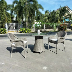 Juego de Café de Ratán Sintético para Todo Clima PRCF-088, Juego de Patio para Exteriores - Product Image 1