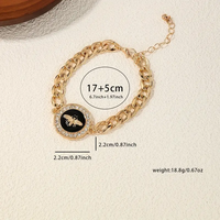 Nouveau Bijou Tendance 2026 : Ensemble Collier et Bracelet Classique à Pendentifs Têtes de Lion Géométriques Plaqué Or pour Femmes