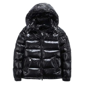 2026 Wholesale Customized Unisex Lightweight Warm Winter Breathable Zipper Stand Hooded Puffer <b>Jacket</b> High Quality Outdoor Front - Product Image 2