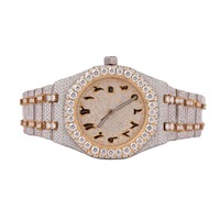Nieuwste design met hoogwaardige Moissanite diamantenhorloge voor unisex en cadeau's met een redelijke prijs uit India, 41 mm