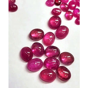 พลอยรูบี้บังคับกง 212 เม็ด ขนาด 4 มม. ถึง 12 มม. รูปไข่ทรงคาโบชอง น้ำหนัก 281 กะรัต ล็อต Iroc Sales เจมสโตนคาโบชองแบบเติมแก้ว สำหรับเดือนกรกฎาคม ราคา 141 ดอลลาร์สหรัฐ - Product Image 4