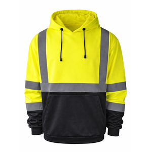 Sudadera de Trabajo Industrial Reflectante de Alta Visibilidad, Poliéster Cálido con Luz LED Intermitente, Unisex, Impresión Serigrafiada - Product Image 3