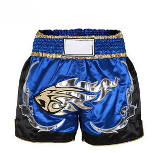 Pantalones Cortos de Muay Thai Clásicos en Negro, Dorado y Plateado con Diseño de Llama, de Secado Rápido, Poliéster Resistente, para Entrenamiento en Todas las Estaciones - Product Image 6