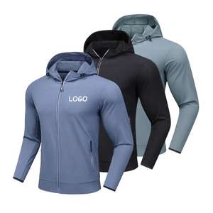 Men's High Quality Long Sleeve Outdoor Hooded <b>Jacket</b> <b>Workout</b> Lightweight Windbreaker Training Sports Quick-dry <b>Jacket</b> for Men's - Product Image 3