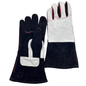 Guantes de Soldadura TIG de Cuero Vacuno al por Mayor, Guantes de Trabajo de Seguridad Industrial con Forro de Algodón Resistente al Calor y Dedos Completos - Product Image 1