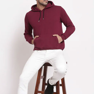 Sudadera con Capucha para Hombre, Ropa de Marca, Estilo Casual Deportivo, 100% Algodón, Felpa, Corte Holgado, Color Sólido, Bordado - Product Image 2
