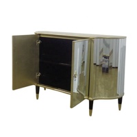 Armario de lujo con espejo para sala de estar o paneles de vidrio, función de Buffet, comedor, muebles para el hogar de estilo veneciano