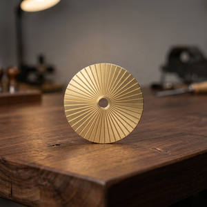 Decorative Brushed Brass Backplate Round <b>Gold</b> Finished Modern Design Furniture <b>Handle</b> Home Office Living Room Dresser Hardware - Product Image 6