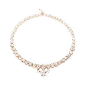 Conjunto de Collar Choker de Diseño con Piedras Austriacas Brillantes, Perlas y Cuentas - 10575617DGR Joyería de Moda - Product Image 2