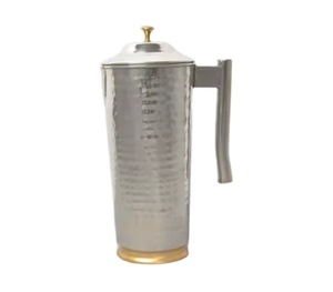 Pichet en cuivre poli argenté de haute qualité avec couvercle pour hôtels et restaurants Offre Spéciale théières et bouilloires - Product Image 1