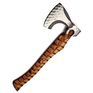 Hacha vikinga de acero al carbono forjada a mano con mango de madera de fresno, regalo de boda, las mejores hachas como regalo de cumpleaños y aniversario para él. - Product Image 1