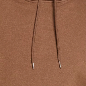 เสื้อสเวตเชิ้ตผู้ชายสีน้ำตาลแบบมีฮู้ด ผ้าถัก 100% ผ้าฝ้ายฟลีซ ทรงโอเวอร์ไซส์ สวมใส่สบาย มีกระเป๋าหน้า เหมาะสำหรับใส่ในฤดูหนาว - Product Image 3