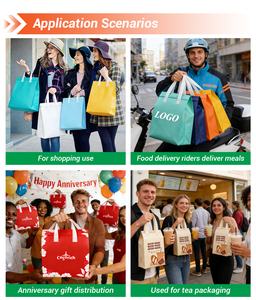 Bolsa Térmica Desechable Personalizada con Logotipo, de Tela No Tejida, con Aislamiento Térmico de Papel de Aluminio para Bebidas Calientes, Café, Entrega de Alimentos, Compras - Product Image 4