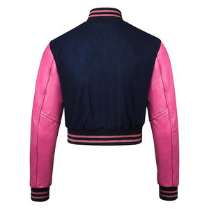 Varsity <b>Jacket</b> Women Premium Quality <b>Leather</b> and Wool Baseball Letterman <b>Jacket</b> for Womens <b>Long</b> Sleeve Classic Stylish Outerwear - Product Image 3