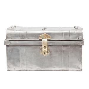 Coffre de rangement multifonctionnel en métal et fer forgé, grand format, finition antique, pour la décoration intérieure, le rangement des vêtements et des couvertures - Product Image 3