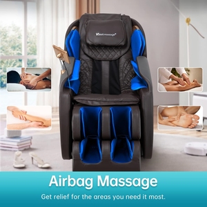 Fauteuil de massage électrique intelligent pour le corps entier - Fauteuil inclinable en cuir 4D à gravité zéro avec massage du cou et des pieds, fonction musicale - Product Image 4