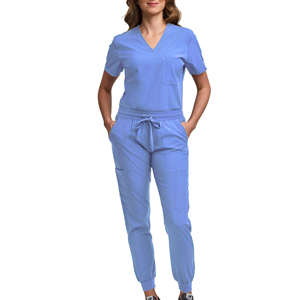 ชุดยูนิฟอร์มแพทย์ ชุดพยาบาลโรงพยาบาล ชุดสครับพร้อมปักโลโก้ ขายส่ง ชุดสครับแพทย์ Shaghaf Sports Wear Impex Sc2 โพลีเอสเตอร์ 100% - Product Image 1
