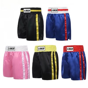 Professional Breathable Lightweight Durable Boxing Shorts Trunk Shorts 3D Embroidery Customized Logo Unisex for Martial <b>Arts</b> - Product Image 6