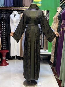 Nouvelle Abaya 2026 à Vendre, Modèle Dubaï, Perlée et Pailletée, Manches Longues, Traditionnelle Musulmane, Faite à la Main, pour Mariage, Respirante, Col en V pour Femme - Product Image 3