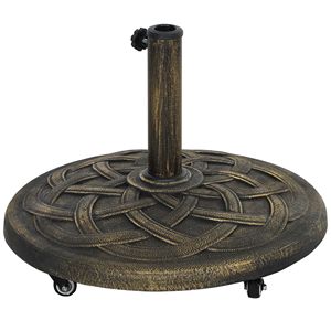 Base per Ombrellone da Patio in Poliestere con Supporto in Resina da 44 Libbre, Compatibile con Diametri 1.3"/1.5"/1.9", Supporto Robusto per Ombrellone da Giardino - Product Image 1