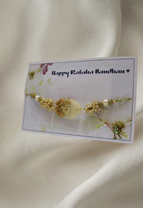 Pulsera artesanal Ek Onkar con perlas y dije de piedra para el festival Raksha Bandhan, regalo para adultos, joyería étnica tradicional. - Product Image 2