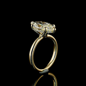 Marquise Cut IGI Certified Lab Grown Diamond <b>Solitaire</b> Engagement <b>Ring</b> Rhodium 10K 14K 18K Gold 925 <b>Silver</b> for Wedding Gift - Product Image 4
