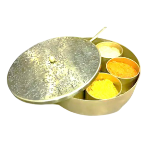 Boîte à épices vintage en laiton de haute qualité avec gravure et finition polie, en laiton pur, pour la cuisine - Product Image 1