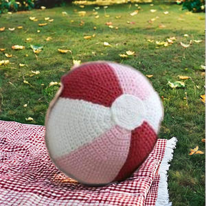 Organic Cotton Crochet <b>Football</b> Eco-Friendly Non-Toxic Stuffed Toy for Newborns & <b>Toddlers</b> - Product Image 3