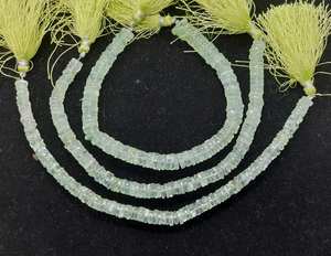 Perles Heishi en Prehnite Naturelle 6,5-7MM, Perles de Pierre Précieuse en Prehnite, Perles en Forme de Pneu en Prehnite pour la Fabrication de Bijoux, Colliers en Gros - Product Image 5