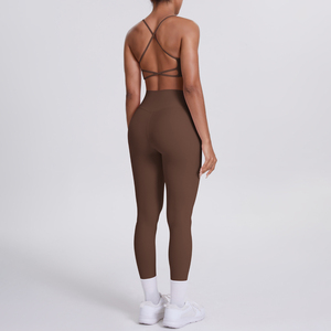 Ensemble Leggings de Yoga Taille Haute et Soutien-Gorge de Sport Sans Coutures – Tenue de Sport et de Fitness pour Femme – Vêtements Athlétiques – Fournisseur en Gros - Product Image 2
