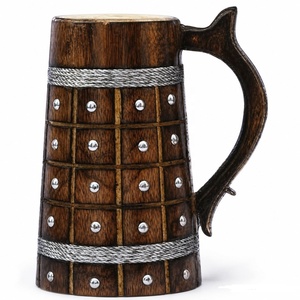 Jarra de Cerveza Ecológica Vintage de Acero Inoxidable y Madera, Hecha a Mano, con Aislamiento Térmico de 6-12 Horas para Adultos - Regreso a Clases - Product Image 6