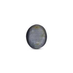 Sky Blue Catseye Loose Gemstone 6.1 Carat Oval Cabochon for Fine Jewelry - Product Image 2