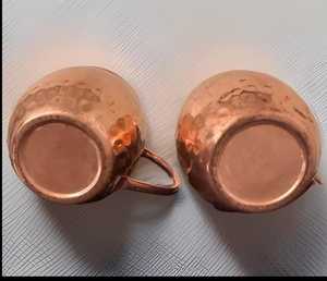 Mug à Moscow Mule en cuivre martelé fait main, Mug à bière en cuivre pur, Mug à Moscow Mule vintage en cuivre martelé - Product Image 4