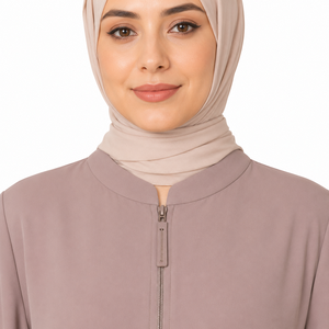 Abaya Turca Elegante y Modesta, Color Negro Real, Abaya Negra con Cierre, Estilo Turco - Product Image 5