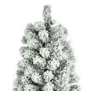 7.5ft Pencil Flocking <b>Christmas</b> <b>Tree</b> Festive Holiday Ornament - Product Image 2