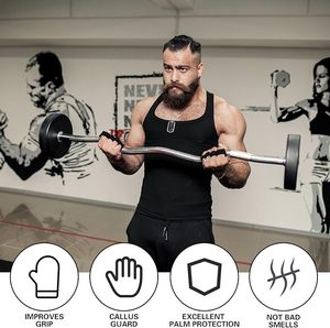 Guantes de Gimnasio para Levantamiento de Pesas, Transpirables, Ligeros, de Vinilo, Medios Dedos, para Hombre y Mujer, Personalizados - Product Image 4