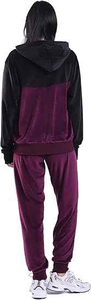 Custom Women Velour Tracksuit Hooded <b>Zip</b> <b>Up</b> <b>Jacket</b> and Pants Two Piece Casual Lounge Wear Sports Set for Wholesale - Product Image 2